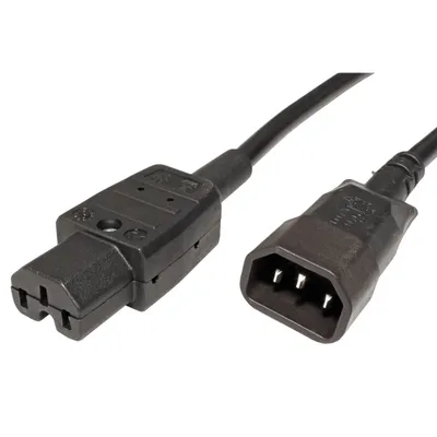 Obrázek produktu pro BACHMANN Kabel síťový prodlužovací, IEC320 C14 - C15, 1,5m (356.1259) (19.07.2592)