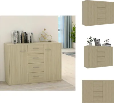 Image de vidaXL Sideboard Chêne Sonoma 88x30x65 cm Bois composite - Sideboards
