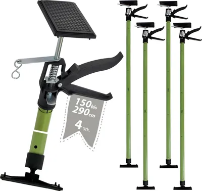 Produktbild von 4x Deckenstütze Einhandstütze Montagestütze Teleskopstütze 115-290cm 45° Winkel rutschfest