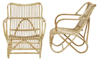 Produktbild von 2er-Set wetterbeständige Rattan-Sessel für Innen- & Außenbereich, 88x65x40 cm