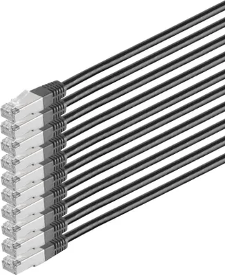 Produktbild von Patchkabel cat 6 S/FTP PIMF HF VE10 schwarz 1,0m