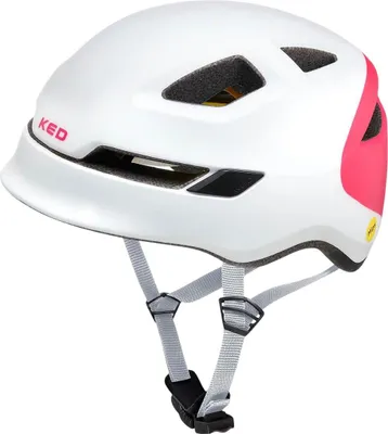 Produktbild von KED Pop II Kinder Fahrradhelm mit LED Rücklicht – Verbesserte Belüftung Für Mehr Komfort Und Sicherheit Farbe: white blue Größe: 52-56 (M)