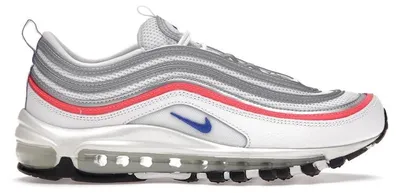 Image de Nike Air Max 97, coloris Argent Métallique, Rouge Flash, Bleu Course (pour femmes) - Pointure EU 43