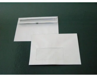 Produktbild von Briefumschläge C6 75g/qm selbstklebend Pergamin-Fenster VE=1000 Stück grau