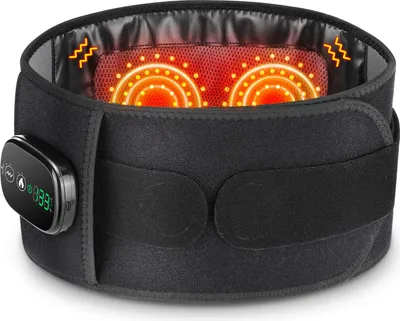 Obrázek produktu pro Elektrický vyhřívaný masér pasu, vibrační funkce, nastavitelná teplota, černý