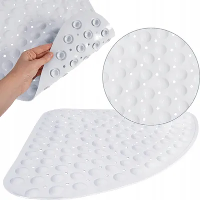 Produktbild von Sepio Badewannenmatte Weiß 54x54 cm, Duschmatte rutschfest, Antirutschmatte Badewanne, Duschmatte, Rutschmatte Badewanne, Bathroom Mat
