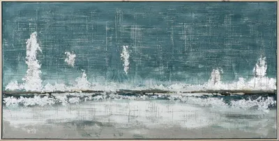 Produktbild von ArtUniverse Leinwandbild Silberner Horizont II 72 x 142 cm