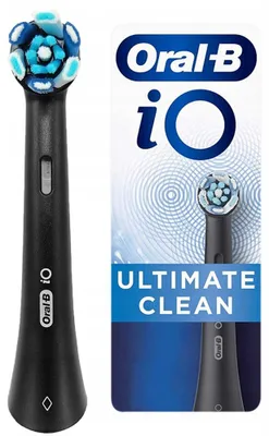 Produktbild von Oral-B iO Ultimate Clean Schwarzer Bürstenkopf Sanft