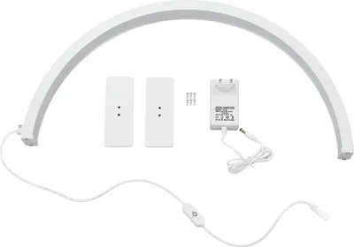 Obrázok produktu pre Stolná lampa Crescent nail 28 palcov 35W 3000 k až 6000k stmievateľné LED svetlo pre starostlivosť o pleť živé vysielanie bielej farby