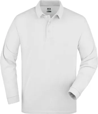 Produktbild von Polo-Piqué Long-Sleeved Klassisches Langarm Polo white, Gr. XL