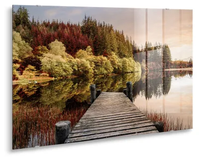Zdjęcie produktu dla STYLER Obraz na szkle 80x120 cm motyw Autumn Path nowoczesna dekoracja ścienna do salonu sypialni biura Glasspik