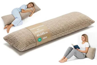 Imagen del producto de Cojín para dormir de lado - Cojín de cuerpo - 40 x 145 cm - Funda desmontable - Ergonómico