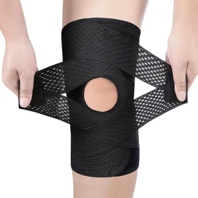 Image de Genouillère réglable avec coussinet en gel pour un soutien optimal
