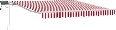 Image de vidaXL Store extensible rouge et blanc 300 x 250 cm