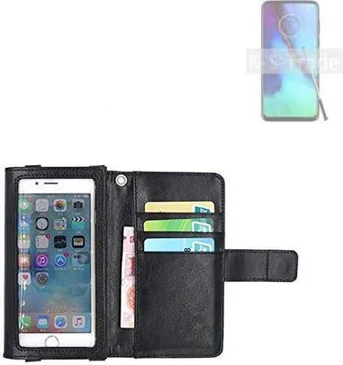 Produktbild von K-S-Trade Handy Hülle Schutz Hülle Kompatibel mit Motorola Moto G Pro Case mit Displayschutz / Schutzfolie Flip Cover Wallet case Etui Hülle