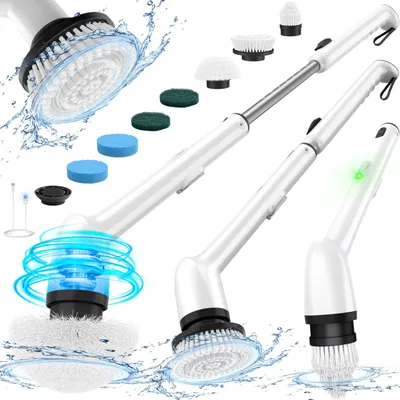 Produktbild von Elektrische Reinigungsbürste, IPX7-Wasserdichte & 3 Grifflängen, Weiß