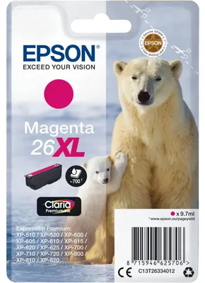 Produktbild von Epson Tintenpatrone XL magenta Claria Premium T 263      T 2633