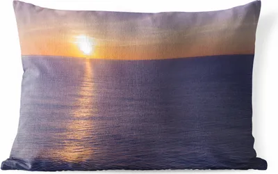 Produktbild von MuchoWow® Outdoor Kissen - Frankreich - Meer - Sonne - 60x40 cm - Wetterfest - Lounge Kissen - Zierkissen - Kissen für Innenräume