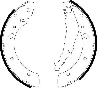 Produktbild von HELLA Bremsbackensatz Trommelbremse Hinten für TOYOTA Avensis Kombi (T22) 229mm 8DB 355 001-761