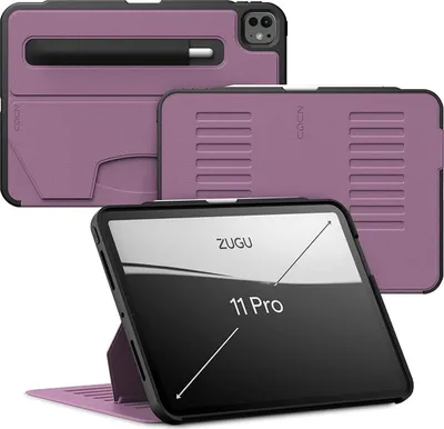 Produktbild von Zugu Case Hülle iPad Pro 11" (M4-M5) – Verstellbarer Magnetständer mit 8 Winkeln – Sichere Magnetbefestigung an jeder Metalloberfläche – Kompatibilität mit drahtlosem Aufladen des Apple Pencils