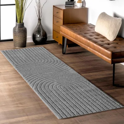 Produktbild von Teppium Hochflor Teppich Wohnzimmer Skandinavische Boho Design 3D Optik Teppich Shaggy Flauschig Weich, Grösse: 80x250 cm
