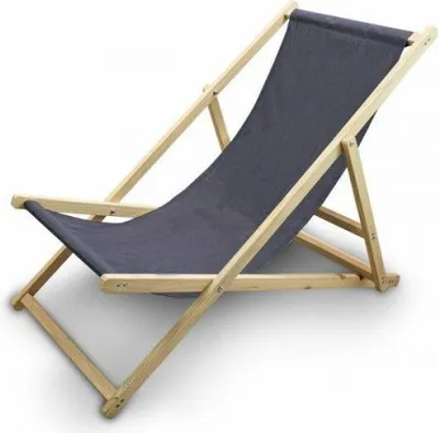 Zdjęcie produktu dla Leżak plażowy antracytowy 60cm