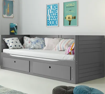 Produktbild von Interbeds Tagesbett Funktionsbett Kojenbett Platzsparnedes Tagesbettgestell Einzelbett mit Bettkasten ausziehbarer Liegefläche