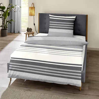 Produktbild von Traumschlaf Melange Flanell Bettwäsche Montreal 200x220 cm + 2x 80x80 cm