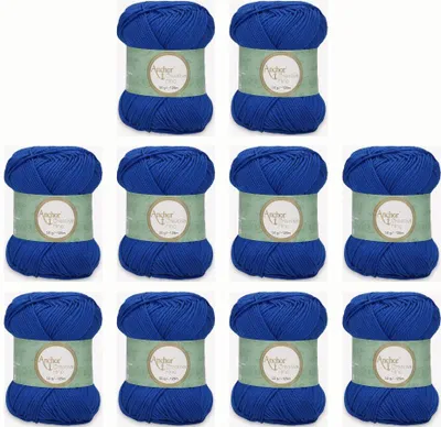 Produktbild von 10x Anchor Creativa Fino – Baumwollgarn 100 % für Häkeln & Stricken (color 00201)