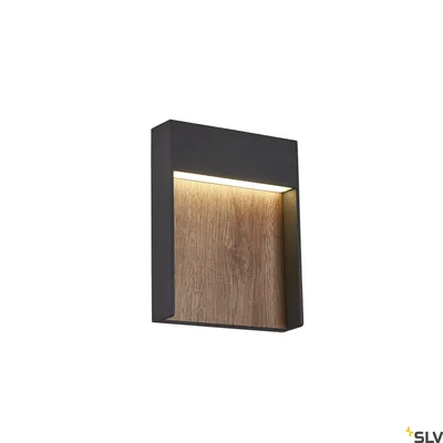 Produktbild von SLV 1002953 FLATT Outdoor LED Wandaufbauleuchte 3000K IP65 anthrazit/braun
