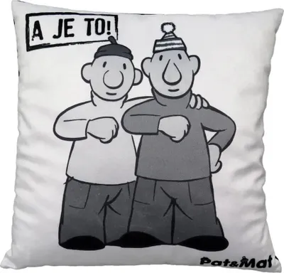 Produktbild von Kissen 30x30cm, Pat&Mat, schwarzweiss