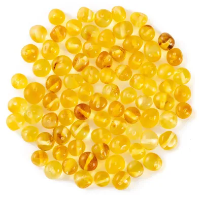 Baltischer Bernstein lose Perlen, 10 g, 6-8 mm, poliert