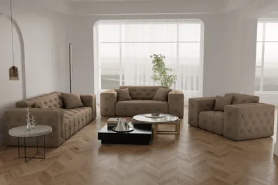 Produktbild von Kaiser Möbel Sofagarnitur, Couchgarnitur CLOUD Couch 3+2+1 stilvol Viele Farben Rabbit