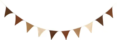 Produktbild von Leandro Wimpelkette für Kinderzimmer, 10 Wimpel, 2,35 m lang, Wimpel 12,5 cm, natürliche Farbtöne