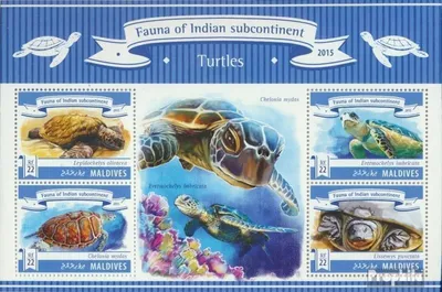 Produktbild von Briefmarken Malediven 2015 Mi 5619-5622 Kleinbogen (kompl. Ausg.) postfrisch Schildkröten