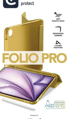 Produktbild von Cellularline Folio Pro - iPad AIR 11" (M3) / (M2) / IPAD AIR 10.9" (5th gen) / (4th gen) / IPAD PRO 11" (1st gen), Folio, Apple, 307 g