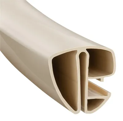 Produktbild von Poolfolienbefestigung in Beige, robustes Set mit zwei Abdeckungen für sicheren Halt