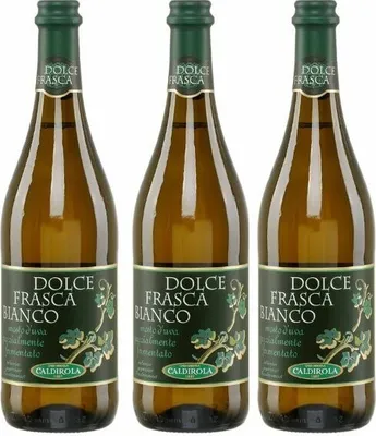 Produktbild von Dolce Frasca Bianco Caldirola 3x0,75l | Italienischer Weißwein | 5,5% Vol. | +20ml Jassas Olivenöl