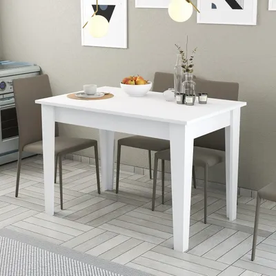 Produktbild von Skye Decor, Kiev 510 - White, Tische, Küchentische, Weiß, 110 x 75 x 72 cm