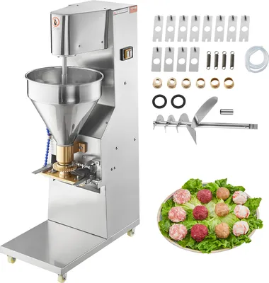 Zdjęcie produktu dla VEVOR Elektryczna maszyna do formowania klopsików 1,1 kW, maszyna do formowania klopsików, maszyna do formowania klopsików, maszyna do formowania mięsa 18/20/22/26/30/32 mm, do ryb, wołowiny, wieprzowiny, kulek warzywnych itp.