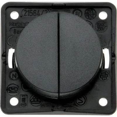 Zdjęcie produktu dla Hager 936752505, Przyciski, Antracyt, Termoplastyczny, IP20, Śruby, Berker Integro Flow/Pure