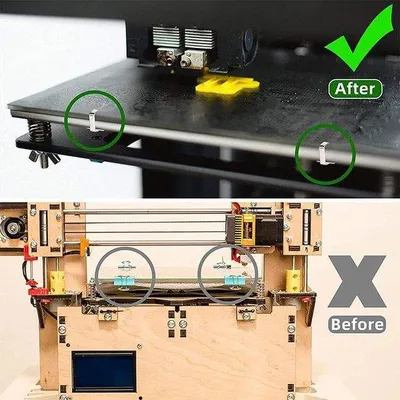 Obrázok produktu pre 3D tlačové svorky pre hotbed – sada 8 kusov – univerzálne pre 3D tlačiarne – kovové – čierne – malé