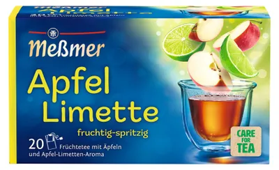Produktbild von Meßmer Apfel-Limette I 20 Teebeutel I Vegan I Glutenfrei I Laktosefrei