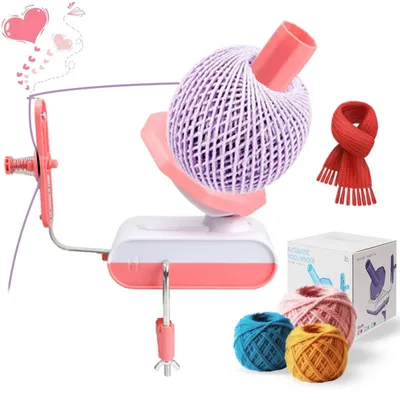 Elektrische Garnwickelmaschine, 200 g, leise, rosa