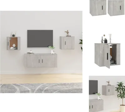 Produktbild von vidaXL TV-Wandschränke 2 Stk. Betongrau 40x34,5x40 cm -  TV-Möbel