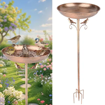 Image de Abreuvoir d'hiver résistant pour oiseaux, en métal, idéal pour le jardin et le balcon