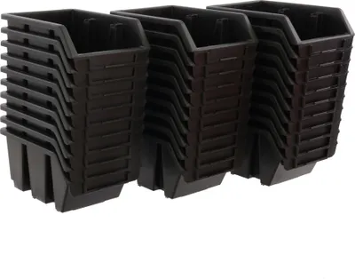 Immagine prodotto di 30x cassetta di stoccaggio vassoio Organizzatore nero 115x85x60 mm Segregazione Officina Garage
