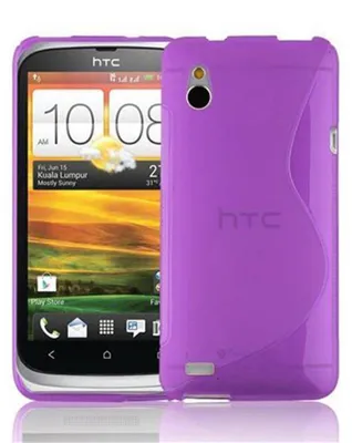 Produktbild von Cadorabo Schutzhülle für HTC Desire V Hülle in Lila Handyhülle Case TPU Silikon Etui