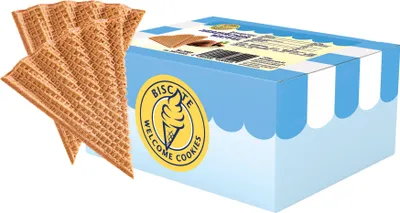 Produktbild von Biscate Wellfächerwaffeln 200 Stück