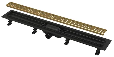 Zdjęcie produktu dla AlcaDrain Duschrinne mit Rand für den perforierten Rost, messing 750 mm